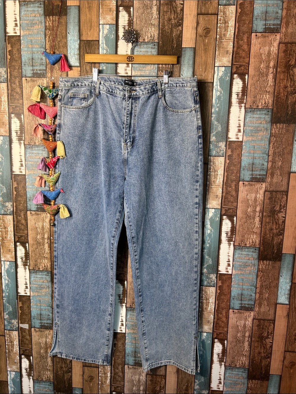 PrettyLittleThing Light Blue Straight Leg Jeans